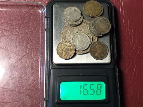 16 g x 50% SCRAP SILVER - [8 gram fine silver] - [Bid per gram to take all]