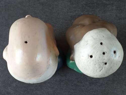 FW AND MANDELA SALT AND PEPPER POT SET IN VERY GOOD CONDITION -  [H,  11 cm]