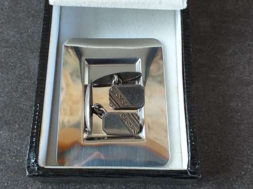 LOVELY GENUINE SOLID STERLING SILVER VINTAGE CUFFLINKS IN VERY GOOD CONDITION - [5,6 g]