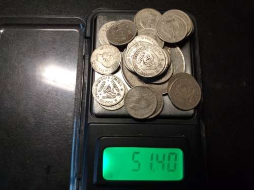 51,4 GRAM OF 80% SCRAP SILVER COINS - (41 g of FINE silver) - [Bid per GRAM fine silver to take all]