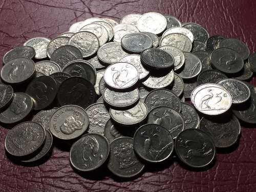 A LOT OF 100 RSA NICKEL 5 CENT COINS - [Bid per coin to take all.]