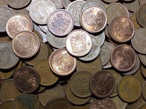 A LOT OF 150 RSA 5 CENTS - [Bid per coin to take all.]
