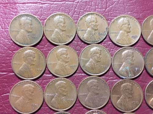 A LOT OF 33 USA 1 CENTS - ALL DIFFERENT DATES - [Bid per coin to take all.]