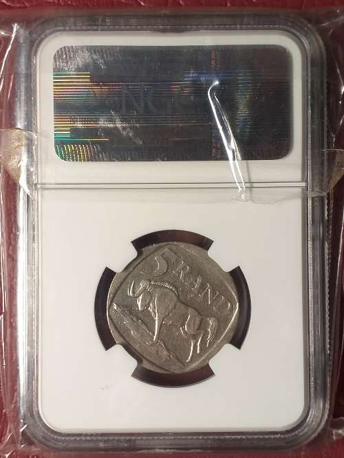 2005 RSA R5 NELSON MANDELA MINT ERROR - NGC GRADED XF 45