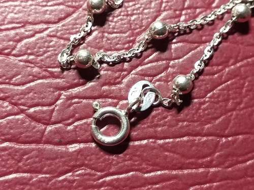 LOVELY GENUINE SOLID STERLING SILVER BRACELET IN EXCELLENT CONDITION - [19 cm]