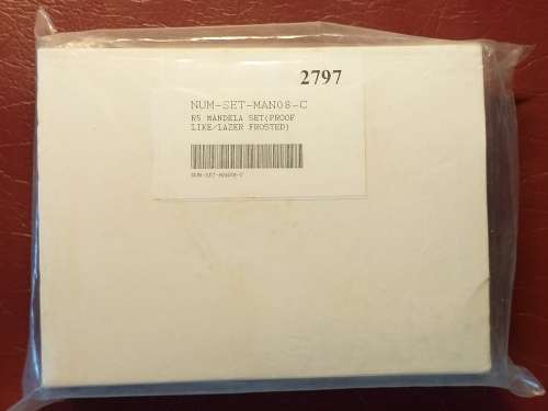 NELSON MANDELA COMMEMORATIVE R5 SET: 2000 PL R5 AND 2008 LASER FROSTED R5. - SEALED AS FROM SA MINT