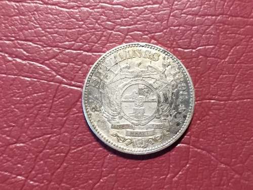 1895 ZAR STERLING SILVER 2.5 SHILLINGS