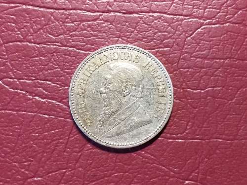 1895 ZAR STERLING SILVER 2.5 SHILLINGS