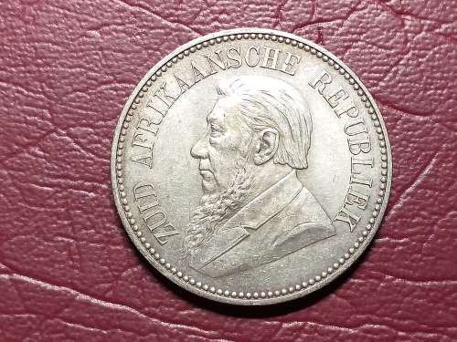 1896 ZAR STERLING SILVER 2½ Shillings