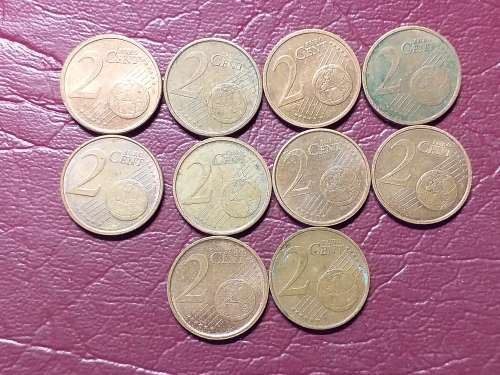 A LOT OF 10 x 2 EURO CENTS - [Bid per coin to take all.]