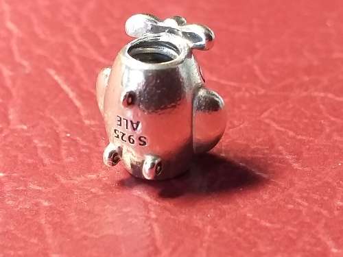 LOVELY GENUINE SOLID STERLING SILVER PANDORA CHARM IN EXCELLENT CONDITION - PLANE [4,7 g]