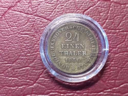 1856 GERMANY SILVER 1/24 Thaler - George V - RARE