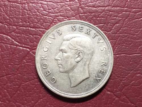 1951 SA UNION SILVER 5 SHILLINGS