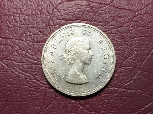 1953 SA UNION SILVER 5 SHILLINGS