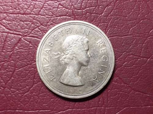 1957 SA UNION SILVER 5 SHILLINGS