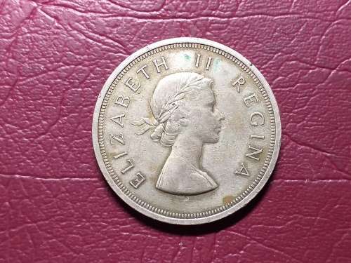 1958 SA UNION SILVER 5 SHILLINGS