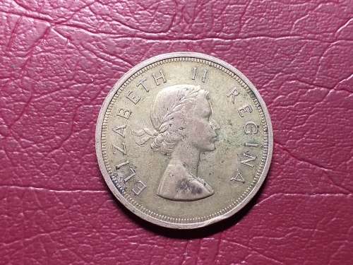 1958 SA UNION SILVER 5 SHILLINGS
