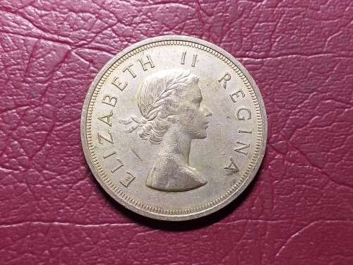 1958 SA UNION SILVER 5 SHILLINGS
