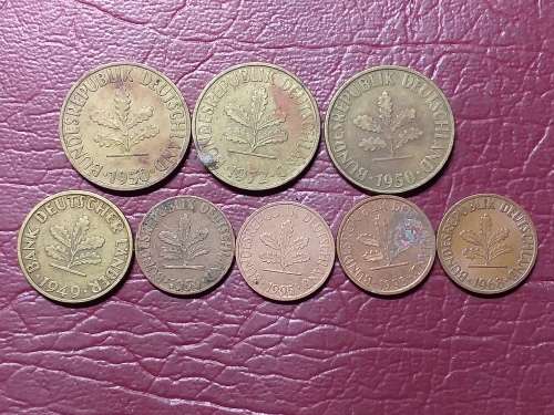 A LOT OF 8 COINS FROM GERMANY - [Bid per coin to take all.]