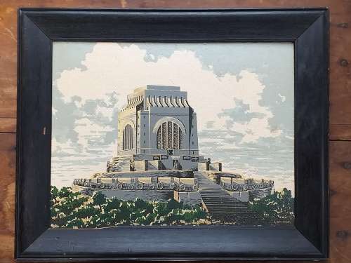Voortrekker Monument Painting Oil on Board by A. Strydom - [SHIPPING FOR THIS ITEM R220]