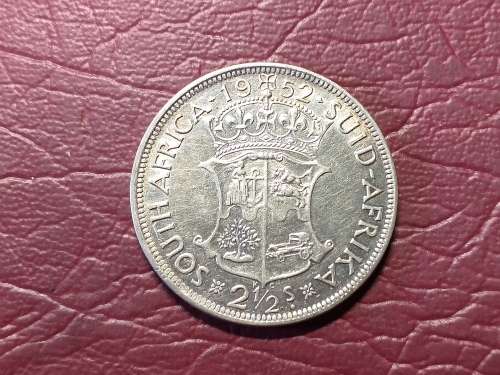 1952 SA UNION SILVER 2.5 SHILLINGS