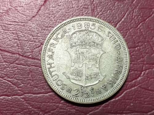 1956 SA UNION SILVER 2.5 SHILLINGS