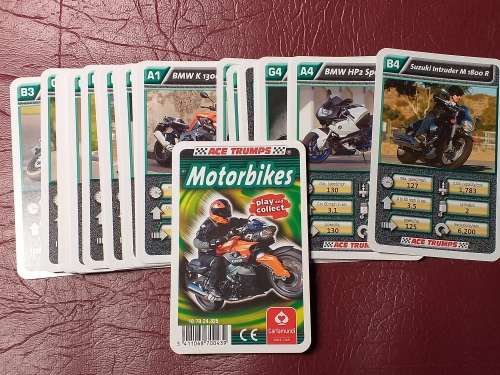 A PACK OF PLAY AND COLLECT MOTORBIKES CARDS