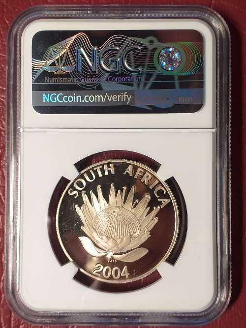 2004 RSA SILVER RAND - DEMOCRACY ANNIVERSARY - NGC GRADED PF 69 ULTRA CAMEO