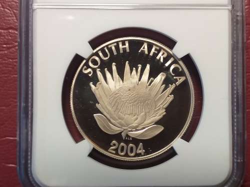 2004 RSA SILVER RAND - DEMOCRACY ANNIVERSARY - NGC GRADED PF 69 ULTRA CAMEO
