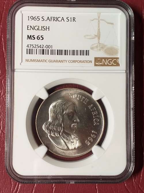 1965 RSA SILVER RAND - NGC GRADED MS 65 - [English] - RARE