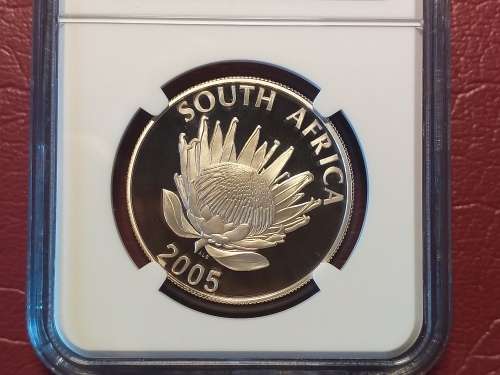 2005 RSA SILVER RAND - ALBERT LUTHULI - NGC GRADED PF 70 ULTRA CAMEO