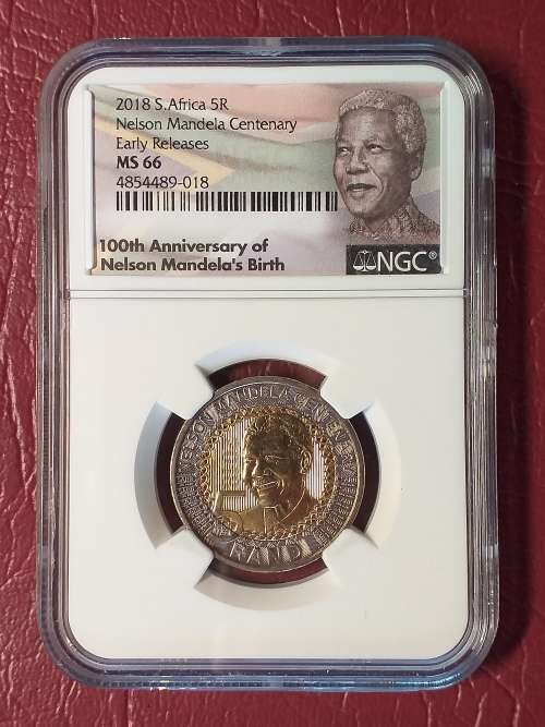 2018 RSA R5 - NELSON MANDELA CENTENARY - NGC GRADED MS 66