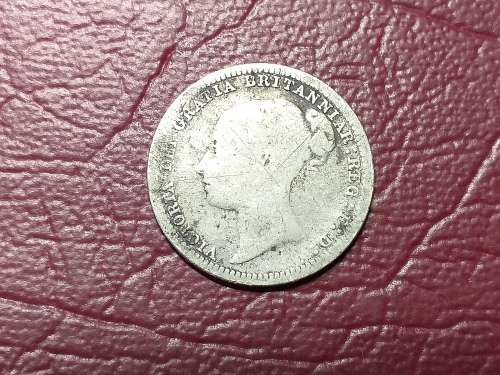 1880 BRITISH STERLING SILVER 6 PENCE - [Filler coin.]