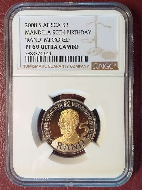PF 69 ULTRA CAMEO 2008 RSA R5 - MIRRORED - NGC GRADED