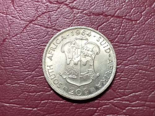 1964 RSA SILVER 20 CENT - [AU]