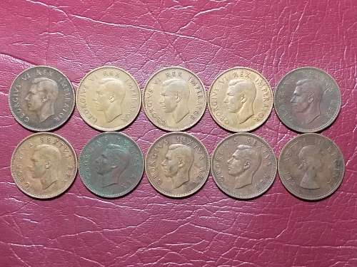 A LOT OF 10 SA UNION PENNIES - [Bid per coin to take all.]
