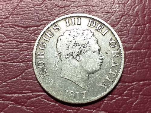 1817 BRITISH STERLING SILVER ½ Crown - George III