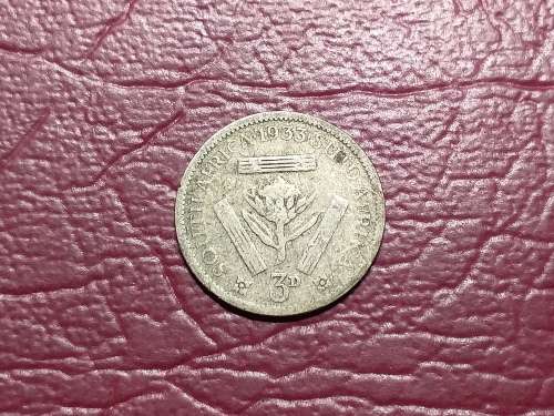 1933 SA UNION SILVER 3 PENCE