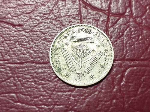1939 SA UNION SILVER 3 PENCE