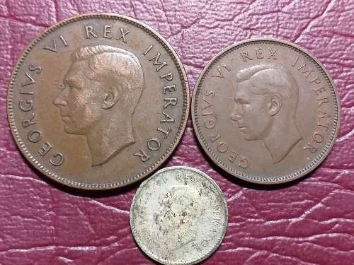 A LOT OF 3 x 1938 SA UNION COINS