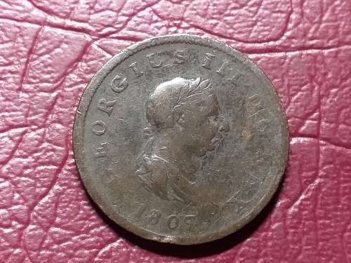 1807 BRITISH ½ Penny - George III