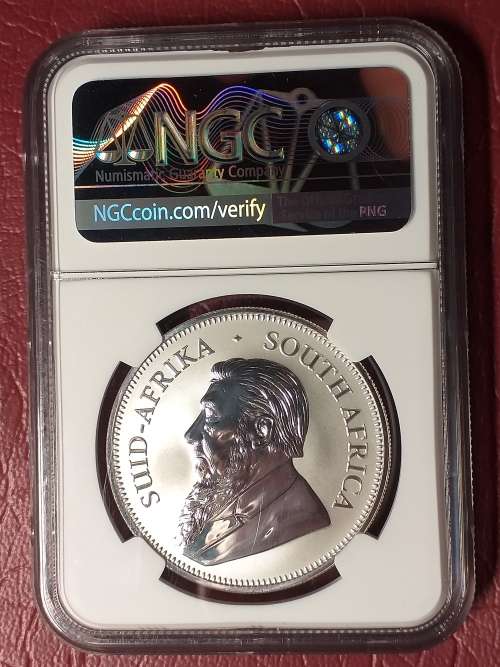 2017 RSA SILVER KRUGERRAND WITH MINTMARK - NGC GRADED SP 69