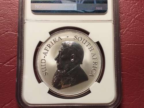 2017 RSA SILVER KRUGERRAND WITH MINTMARK - NGC GRADED SP 69