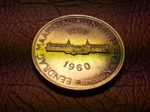 1960 SA UNION SILVER 5 SHILLINGS
