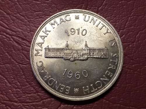 1960 SA UNION SILVER 5 SHILLINGS