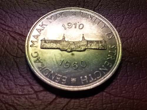 1960 SA UNION SILVER 5 SHILLINGS