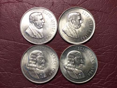 4 x RSA SILVER RANDS - [Bid per coin to take all.]
