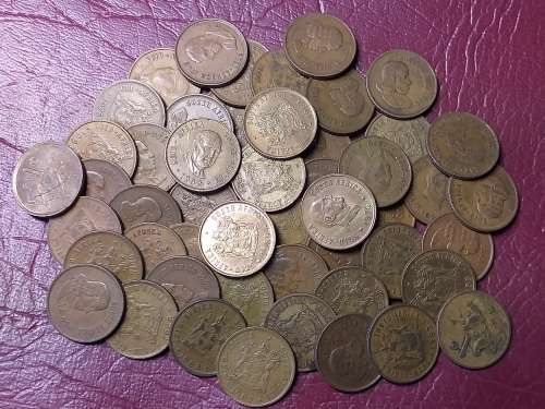 A LOT OF 50 RSA BRONZE 1 CENTS - [Bid per coin to take all.]