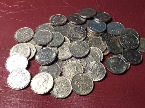 A LOT OF 50 RSA NICKEL 5 CENTS - [Bid per coin to take all.]