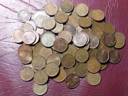 A LOT OF 100 RSA 2 CENTS - [Bid per coin to take all.]